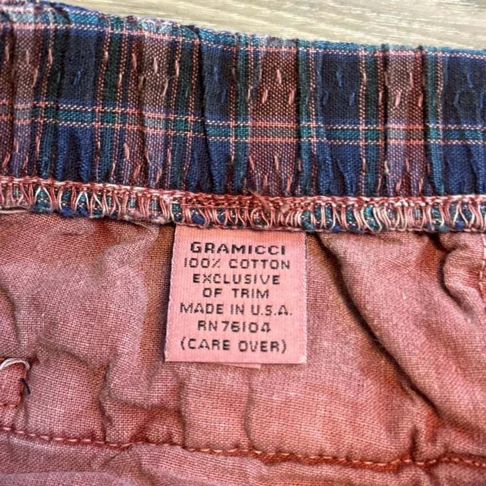 Vintage Gramicci Plaid 100% Cotton Hiking Shorts Women's Large - Picture 4 of 8